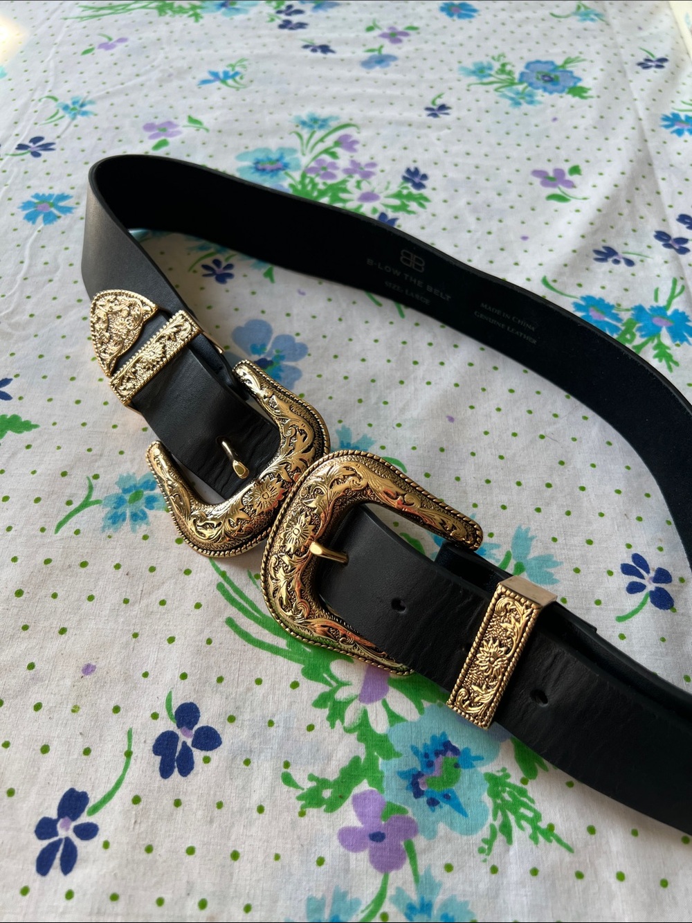B-Low The Belt: Black/Gold Bri Bri Belt - Large - Picture 7 of 10